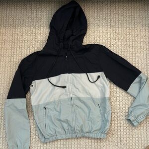 Blue Striped Nylon Jacket